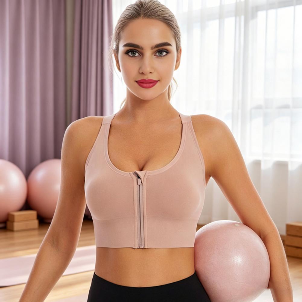 Sports Bra High Impact - Hochleistungs-Sport-BH für Damen mit Reißverschluss vorne,