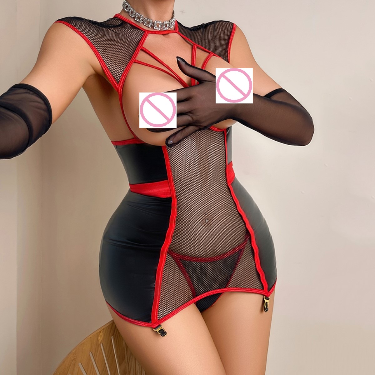 Großhandel Damen Sexy Mesh Dur – Garter Belt Set Bewertung und Preis